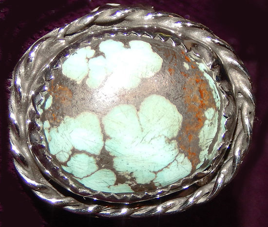 Navajo Turquoise and Silver Ring 13