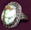 Navajo Turquoise and Silver Ring 13b