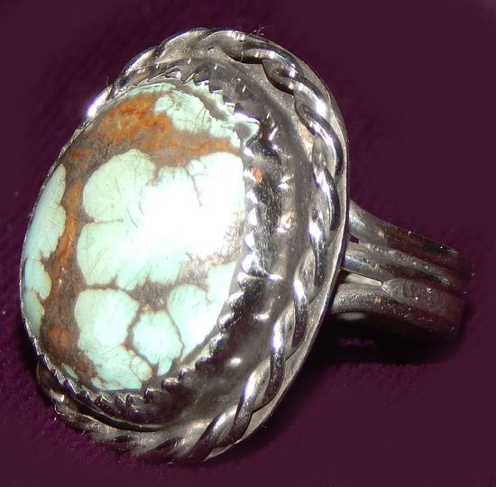 Picture of Navajo Turquoise and Silver Ring 14