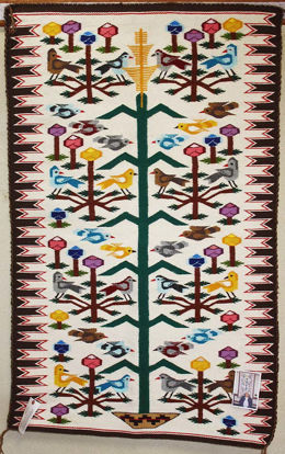 Tree of Life Navajo rug LB