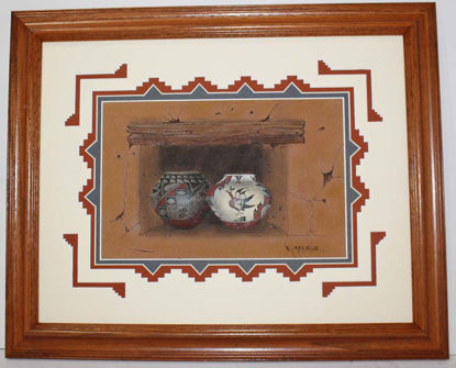 Picture of Navajo Sandpainting  "Windows of the Past"