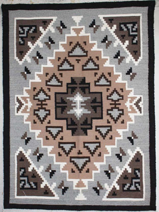 Two Grey Hill Navajo rug AB