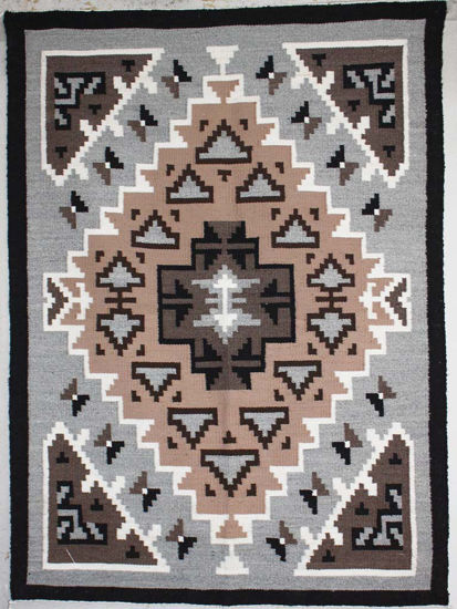 Two Grey Hill Navajo rug AB