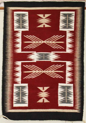 Picture of Storm Pattern Navajo Rug LG