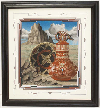 Picture of Navajo Sand Painting  SHIPROCK by Eugene "Baatsoslanii" Joe