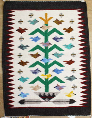 small Tree of Life Navajo rug