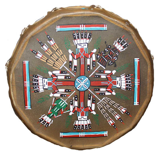 Picture of Large Cochiti Painted Hand Drum